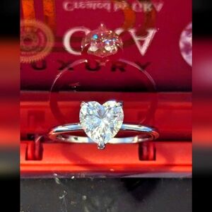 Women's 2ct Heart Cut Moissanite Anniversary/Engagement Ring